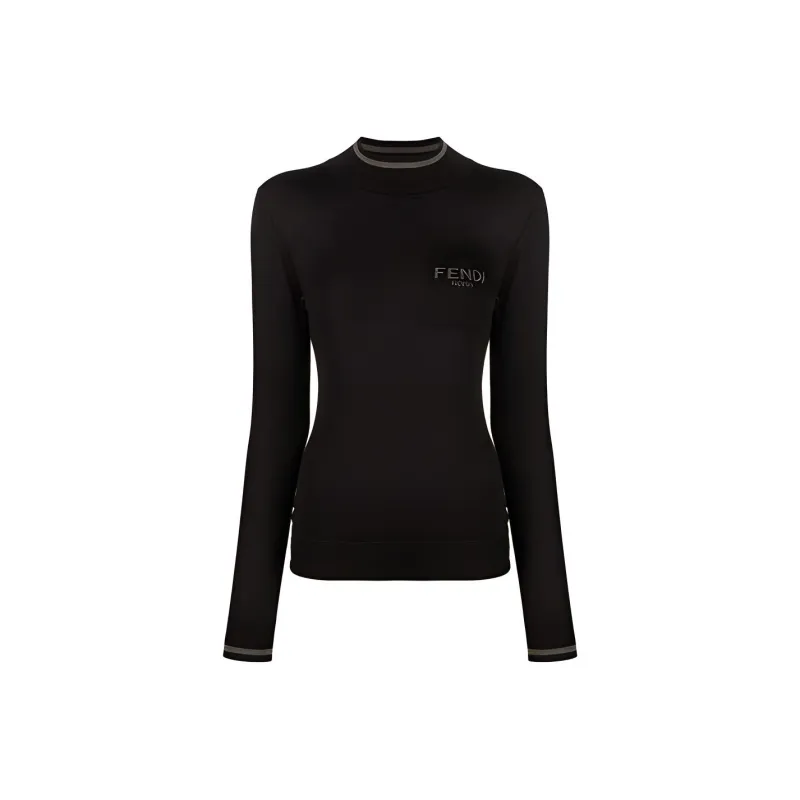FENDI SS21 Fitted Sweater Women's Black-0