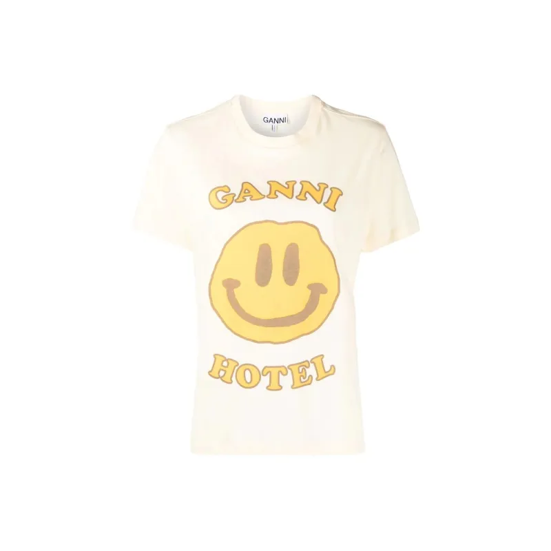 GANNI T Shirts Women's Beige-0