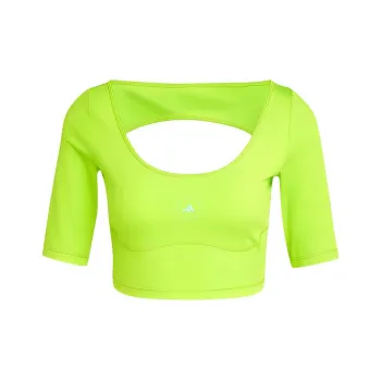 Adidas X Stella McCartney Co titled Series Crop Top Women's Green Yellow