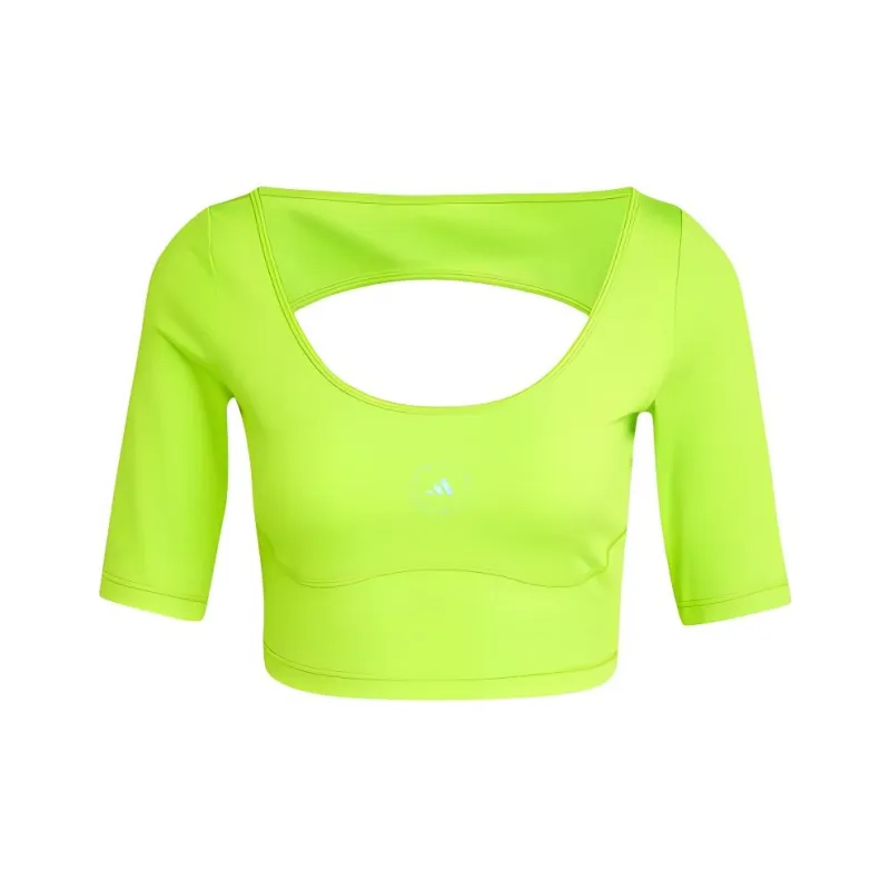 Adidas X Stella McCartney Co titled Series Crop Top Women's Green Yellow-0