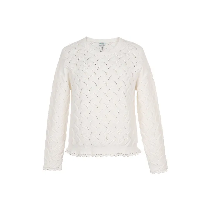 KENZO Loose Fit Sweater Women's White-0