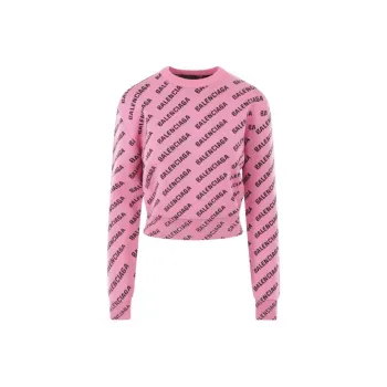 Balenciaga Allover Logo Knit Jumper