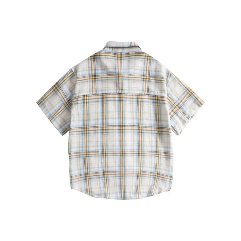 Lightning X Storm Shirt Unisex Yellow White Plaid-1