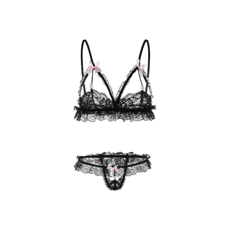 LUYOUYE Underwear Set Women's Black-1