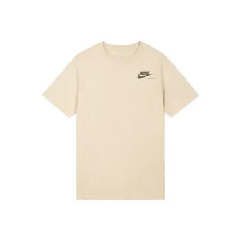 Nike Women'ss Retro Graphic Print Pullover Crewneck T Shirt Beige