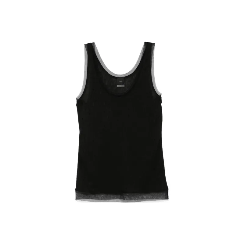 PINKO Clark Scoop Neck Tank Top-0
