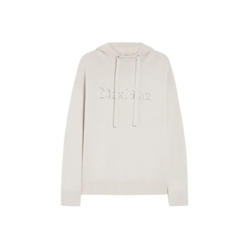 MaxMara Logo Embellished Knitted Hoodie-0