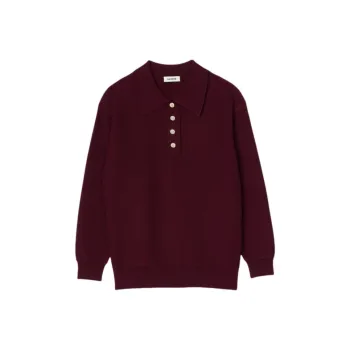 Sandro Cable knit Polo Sweater