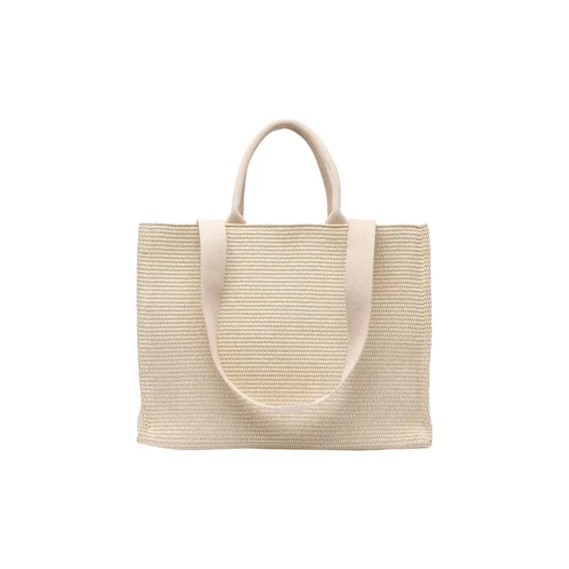 MARNI Logo Embroidered Woven Tote Bag-2