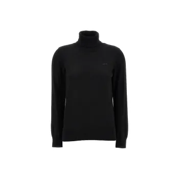 A.P.C Logo Embroidered Turtleneck Knit Jumper
