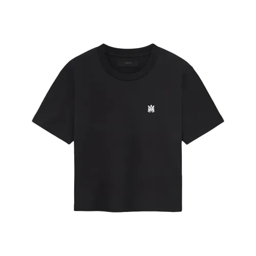 AMIRI Ma Embroidered Cropped T Shirt
