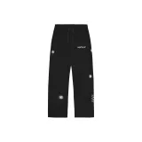 Black Pants White Embroidery Logo