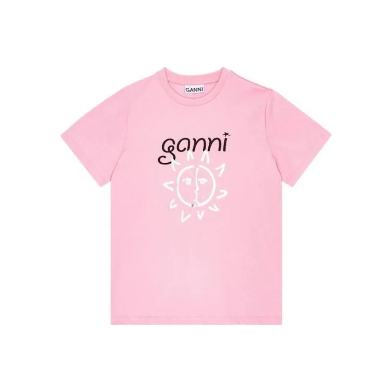 GANNI Regular T Shirt Women's Pink-0