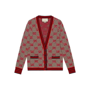 GUCCI Sweaters Women's White Blue Red Multicolor