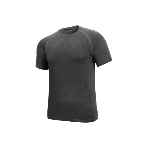 MESUCA Workout Clothing Men's Black Heather Gray