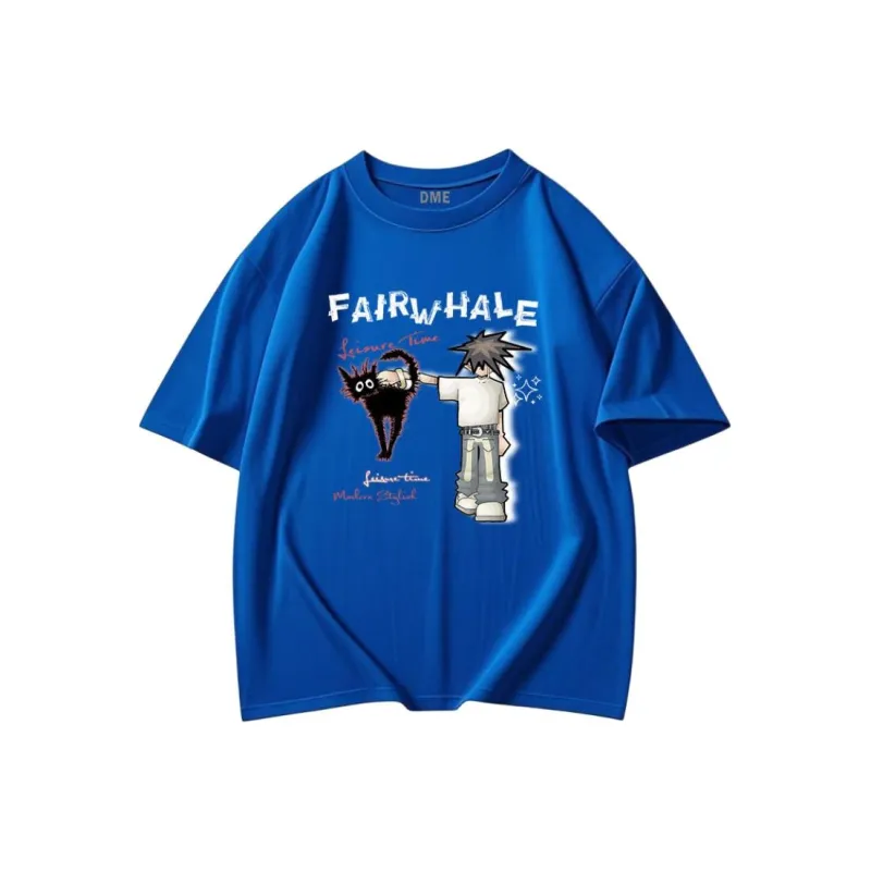 FAIRWHALE Drop Shoulder Sleeve T Shirt Unisex-20