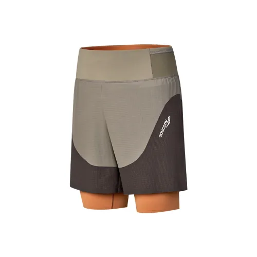 Saucony Sports Shorts Men's Pure Gray Coffee