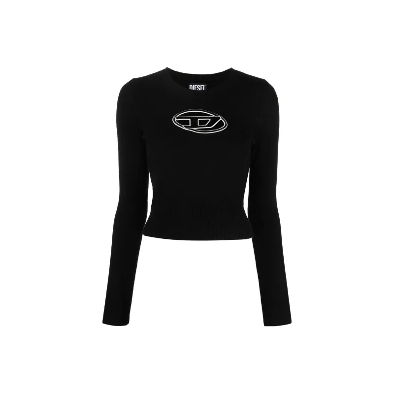 DIESEL OVAL D Series Sweaters Women's Black-0