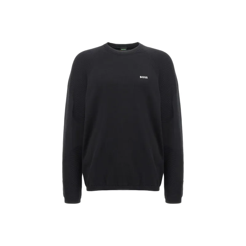 HUGO BOSS Logo Embossed Knit Jumper-0