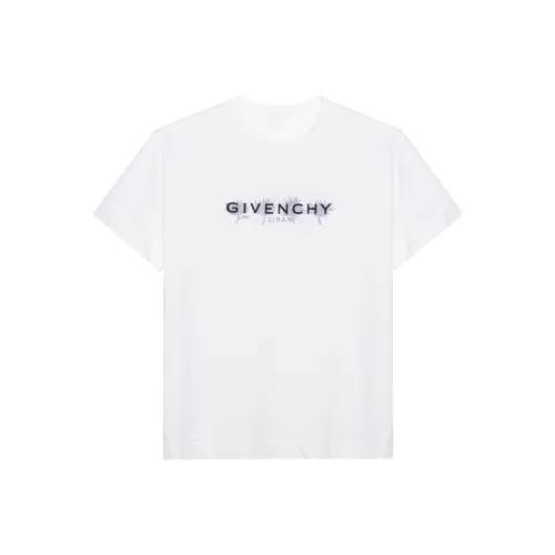 GIVENCHY Letter Logo Print Casual Crew Neck Short Sleeved T Shirt T Shirt Women's White