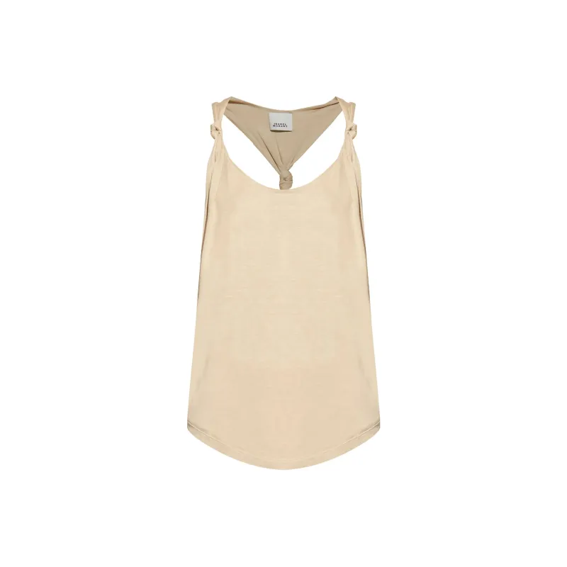 ISABEL MARANT Elody Knot Detailed Scoop Neck Tank Top-0