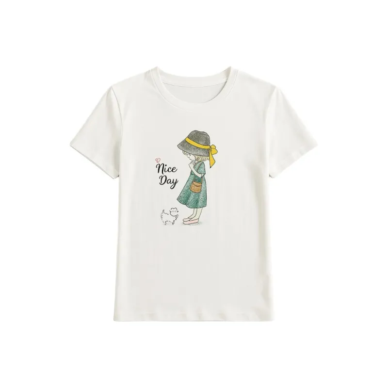 LUYOUYE Regular T Shirt Women's White-0