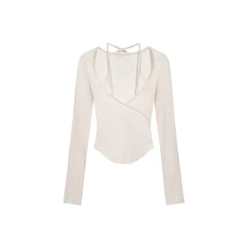 PAIN OR PLEASURE Spring Fall Regular T Shirt Women's Apricot