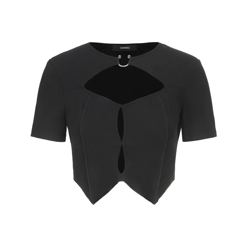GIMING Crop Tops Women's Black-0