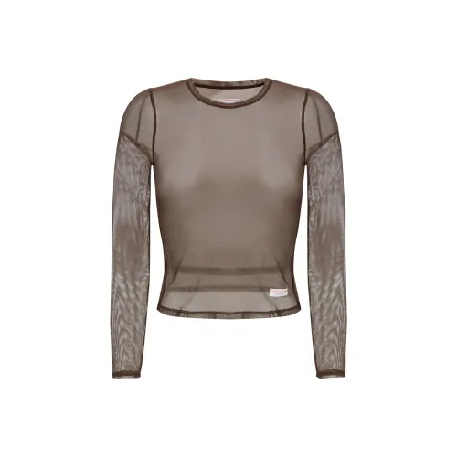Alexander Wang Long Sleeve Lingerie Top