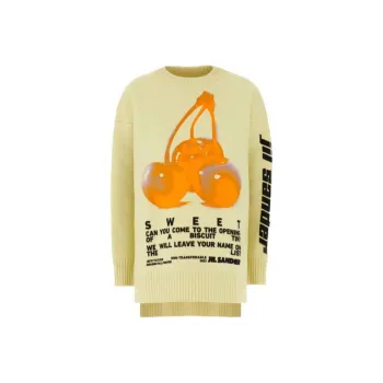 JIL SANDER Cherry Printed Crewneck Jumper