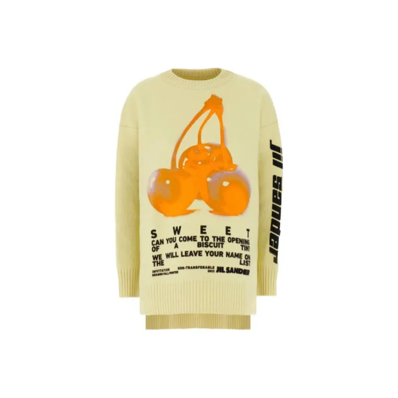 JIL SANDER Cherry Printed Crewneck Jumper-0