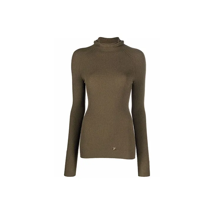 BALMAIN FW21 Slim Fit Sweater Women's Green-0