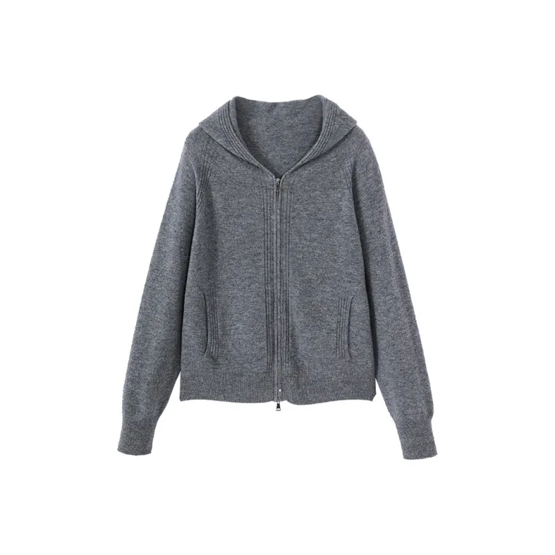 XIANGYING Sweaters Women's Gray-0
