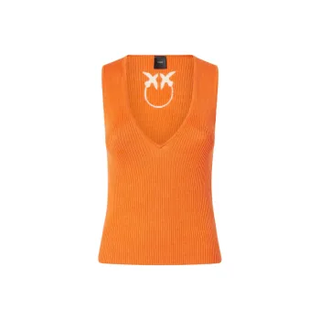 PINKO Ribbed Sleeveless Top