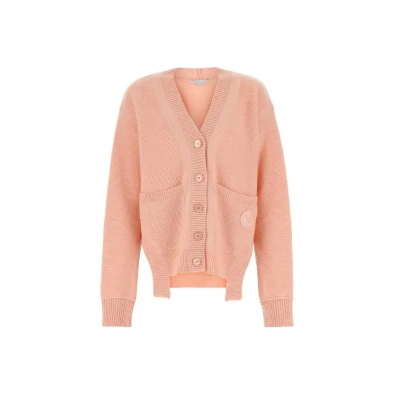 Stella McCartney Asymmetric V Neck Buttoned Cardigan-0