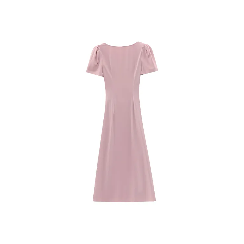 IDLE SOUL Short Sleeved Dress Women's Pink-1
