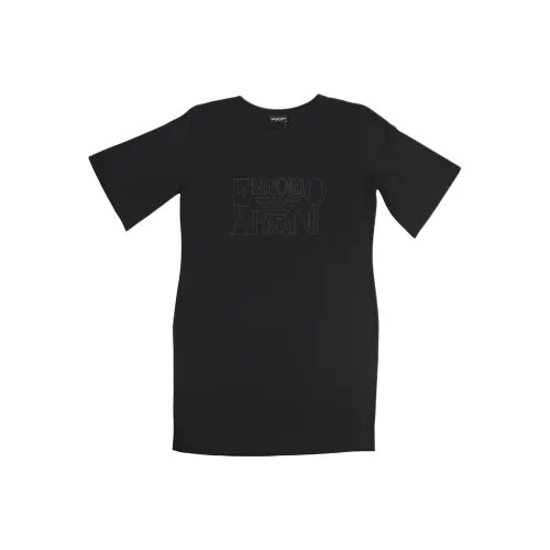 EMPORIO ARMANI Logo embroidered T shirt Min Dress