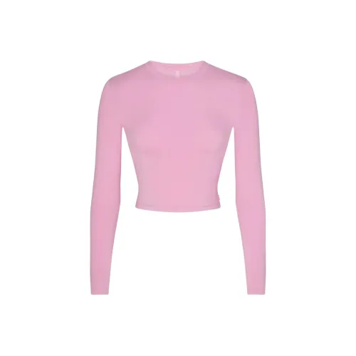 SKIMS T Shirt Women's BUBBLE GUM/Bubble Gum