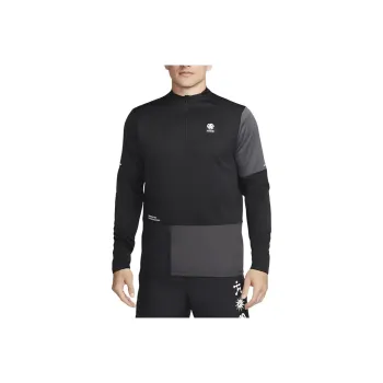 Nike Dri-FIT Wild Run Element 1/2-Zip Graphic Running Top Workout Clothing Men's Black