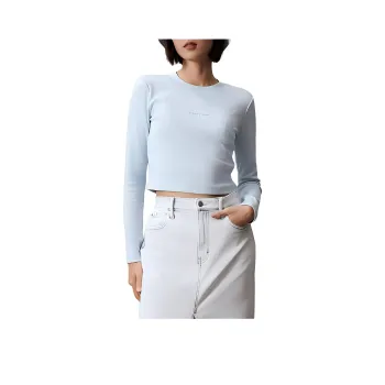 CALVIN KLEIN Regular T Shirt Women's Well Sky Blue