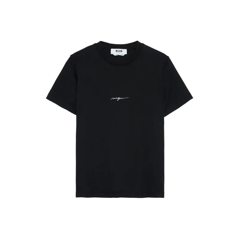 MSGM Logo print T shirt-0