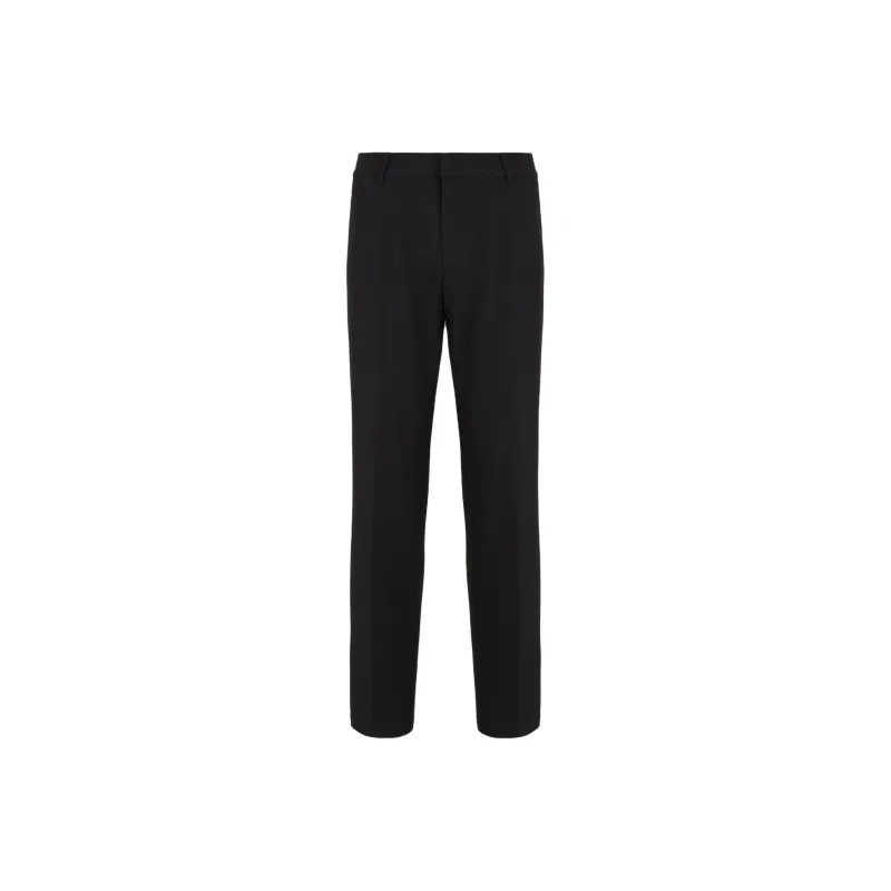 EMPORIO ARMANI Compact Fabric Chinos With Wool Finish-0