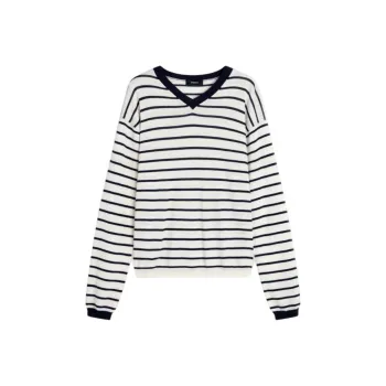 THEORY Sweater Women's Ivory White/Marine Blue