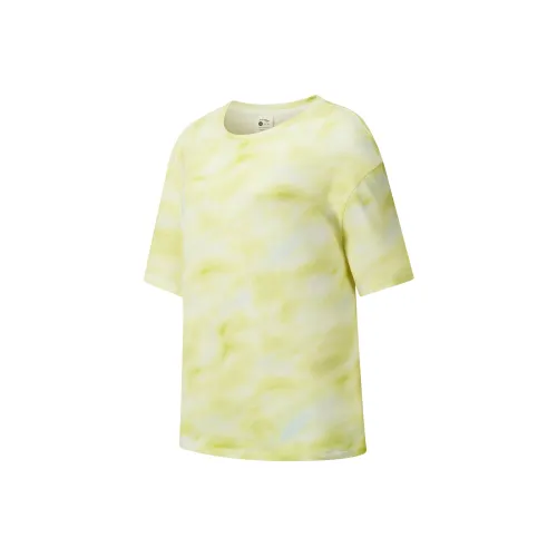 Saucony T-Shirt Women's Yellow Green Dyeing
