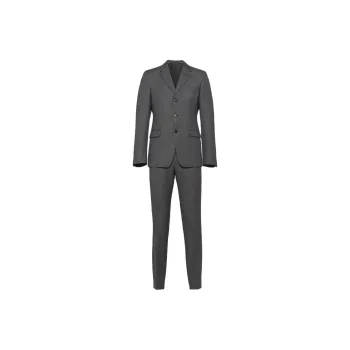 PRADA Single Breasted Wool Suit Business Suit Men's Slate Gray