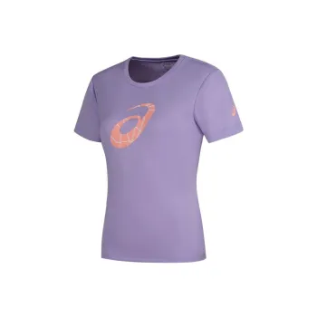 Asics SPIRAL GRAPHIC T Shirts Women's Purple