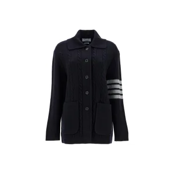 THOM BROWNE 4 Bar Button-Up Cardigan