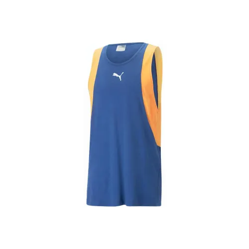 PUMA Basketball Jersey Men's Blue Citrus Orange