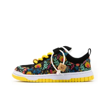 YIBONI Coverage Slip Resistant And Abrasion Resistant Low Top Skateboard Shoes Unisex Multicolor