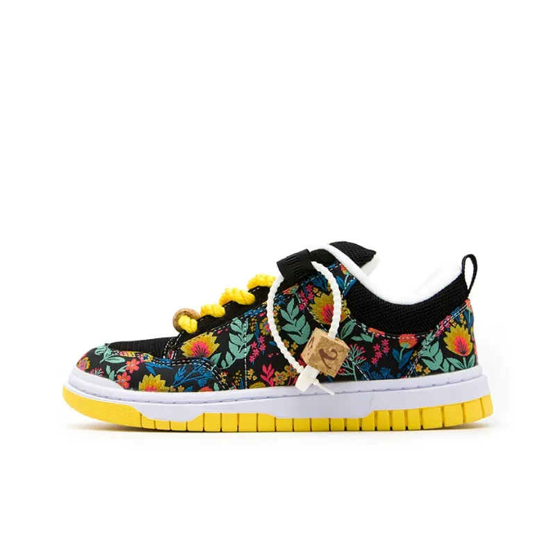 YIBONI Coverage Slip Resistant And Abrasion Resistant Low Top Skateboard Shoes Unisex Multicolor-0